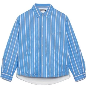 Camicia uomo Jacquemus "La Chemise Boulanger" in lana vergine righe blu taglia 48 - Foto 1 di 7