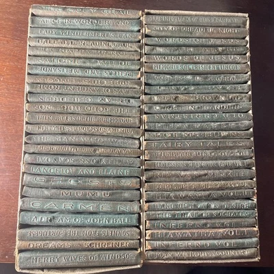 49 Little Leather Library Books Collection 1920’s Redcroft Edition Foto 1 de 4