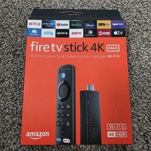 Amazon Fire TV Stick MAX 4K HD Streaming WiFi 6 w Alexa Voice Remote - NEW - Afbeelding 1 van 1