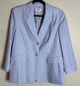 Blazer Talbots Mujer Talla 16 Pequeño Lila Tela Italiana 2 Botones Preppy Carrera - Imagen 1 de 9