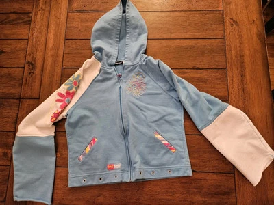 joe boxer niñas 14/16 azul sudadera con capucha flores Foto 1 de 3