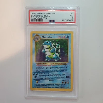 1999 Pokemon Shadowless Blastoise Holo Base Set 2/102 PSA 7 - Image 1 of 4