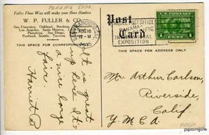 1915 Panama Expo Official Cancel Floor Wax Postcard - Bild 1 von 1