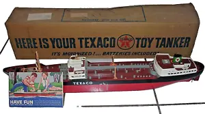 Vintage Texaco North Dakota Toy Promotional Model Tanker Oil Ship w/Box  Booklet - Picture 1 of 24