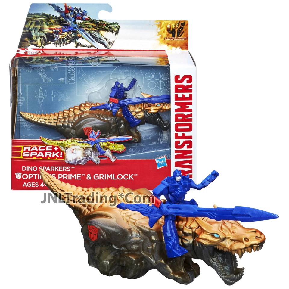Year 2014 Transformers Age of Extinction Dino Sparkers OPTIMUS PRIME & GRIMLOCK - Image 1 of 1
