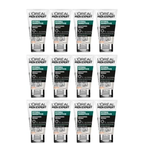 12x L'Oreal Paris Men Expert Hydra Sensitive Soothing Face Wash For Men 100ml - Picture 1 of 4
