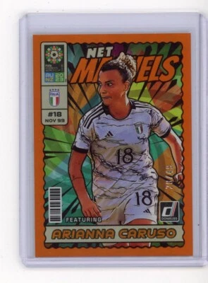 2023 Panini Donruss FIFA Women's World Cup Net Marvels Orange /49 Arianna Caruso - Image 1 of 2