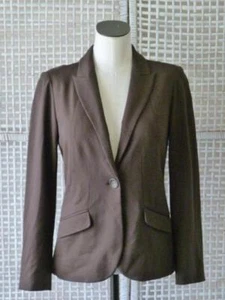 Neu mit Etikett Chico's Cocoa Bean Ponte Strick Stretch künstlerisch fabelhafte Nähte Blazer Jacke ~ 0 ~ S ~ 129 $ - Bild 1 von 8