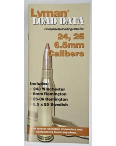 Lyman Load Data Book 24 25 6.5mm Calibers item # 9870010 NEW - Picture 1 of 1