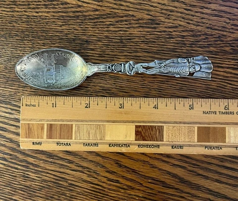 Columbian Exposition Chicago 1892-3 HYMAN BERG & CO. Sterling Souvenir Spoon Cover