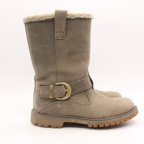 Stivali invernali Timberland Nellie donna 6 5 M pelle marrone foderati in pile slip on
