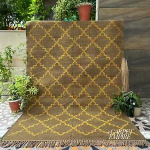 Green Southwestern Rug Living Room Kilim Turkish Vintage Area Navajo Afghan Rug - Picture 1 of 5