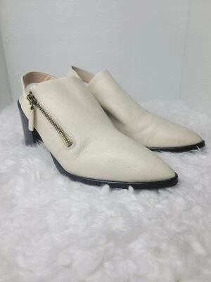 Cole Haan Marfil Eslinga Mujer Talla 9B Tacón Bloque Cremallera Lateral Tacones Grand 360 W19450 Foto 1 de 4
