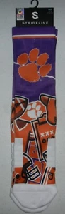 Clemson University Tigers Logo Pair of Socks Strideline Size M/L - Picture 1 of 3