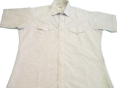 Ruddock Eyre Flying R Western Dress Shirt Mens 17 Pearl Snaps S/Slve Pockets NEW - Image 1 of 4