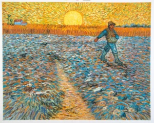 The Sower at Sunset Vincent van gogh Ceramic Tile Mural Backsplash Medallion - Picture 1 of 8
