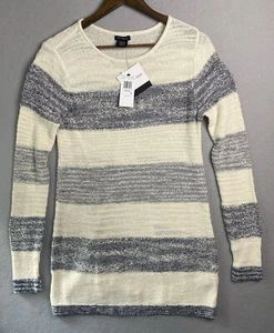 NWT Calvin Klein Pullover Women's Size S Long Sleeve Chiffon V-Back Knit Sweater - Picture 1 of 12