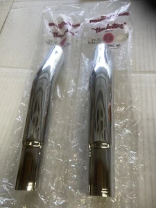 Chrome VOLKSWAGEN THUNDERSTONE VK-16EXHAUST TIPS [pair] NICE CHROME - Picture 1 of 3