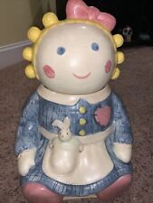 Treasure Craft Rag Doll Cookie Jar 1993 Blonde Girl 14 Inch
