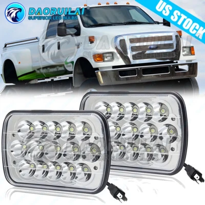 Par de faros LED 5x7 7x6 haz alto para Ford F-250/350/450 Super Duty F650 Foto 1 de 4