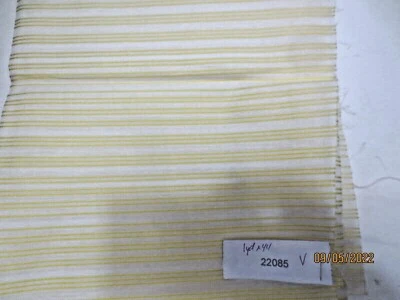 Edredón de costura artesanal tela algodón rayas brillantes amarillo limón vintage 1 yarda x 44" Foto 1 de 3