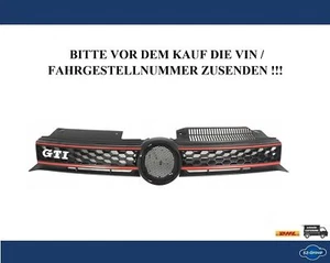GTI Kühlergitter Kühlergrill Grill vorne schwarz/rot  für VW Golf VI 6 5K 08-11 - Bild 1 von 1