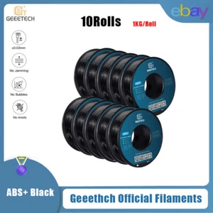 10 kg Geeetech ABS + filament noir 1,75 mm 1 kg/rouleau filament d'imprimante 3D durable - Photo 1/10