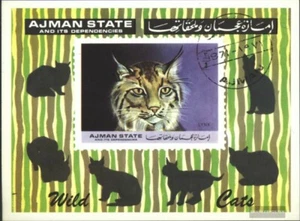 Ajman Bloque 360 (compl.edición) usado 1972 Gatos - Imagen 1 de 1