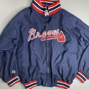 Vintage ATL Braves MLB Majestic Athletic Authentic Collection Jacket | Kids Sz L - Picture 1 of 9