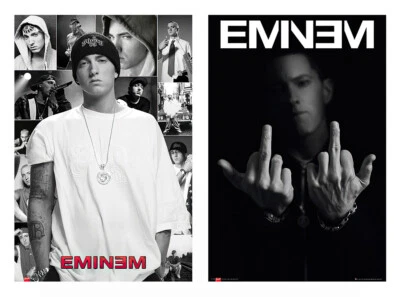 Eminem - Music Poster Set (Image Montage & The Bird) (Size: 24" x 36" each)