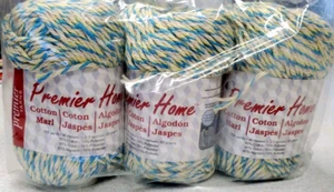 3 Skein Lot Premier Home Cotton Yarn KITCHEN SINK Cotton Blend 60 Gr Each - Picture 1 of 3