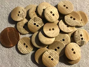 24 Matte Beige Tan Stone Look PLASTIC Sew-through Buttons 5/8" 15MM Lot # 2850 - Picture 1 of 1