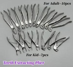 Dental Tooth Extracting Plier Adult Children Surgical Extraction Forceps Kit - Picture 1 of 21