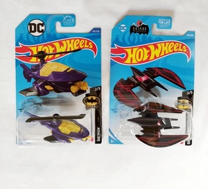 Hot Wheels Batplane, Batcopter, The Animated Series, Black/Red, DC  1/64 Scale - Picture 1 of 5