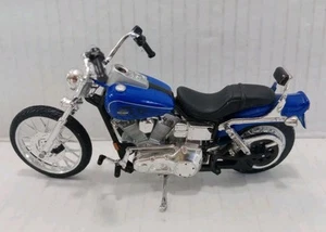 Maisto Harley Davidson Dark Blue Motorcycle, VG - Picture 1 of 8