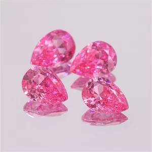 GEMAS SUELTAS DE CIRCONIA CÚBICA DE CORTE DE PERA ROSA - 7MM X 9MM - VARIOS PAQUETES - Imagen 1 de 6