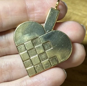 Gold Plated Georg Jensen Ornament Pendant Heart Denmark - Picture 1 of 6