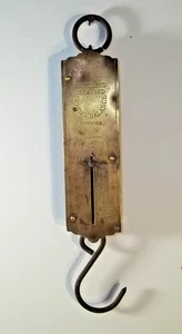 Antike Chatillons Messing Gesicht 50 Pfund Federwaage funktioniert New York 1892 - Bild 1 von 4