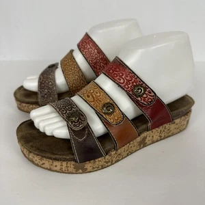 L'Artiste by Spring Step Sandalen Keena Leder Artisy Keilabsatz Damen US 7,5 EU 38 - Bild 1 von 12