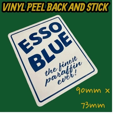 Esso Blue Paraffin  vintage jug pourer can Vinyl sticker Classic Bottle Pint Can - Image 1 of 4