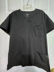 JOCKEY MEN'S Scrub Top size M-BLACK V-Neck-Chest 24"/L 29" - Picture 1 of 5