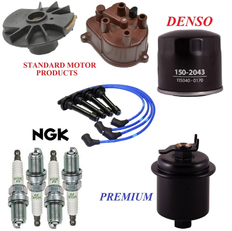 Tune Up Kit Filters Cap Rotor Plug Wire for Acura Integra LS; RS; 1.8L 1995-1996 - Image 1 of 1