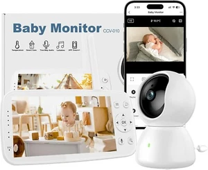 Monitor de Bebé con Cámara y Visión Nocturna, Pantalla HD 5" 720p, Batería 5000mAh - Imagen 1 de 7