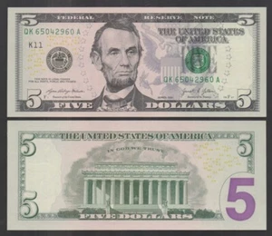 UNITED STATES: PW#551k 5 Dollar 2021 Dallas K Uncirculated Banknote. - Picture 1 of 1