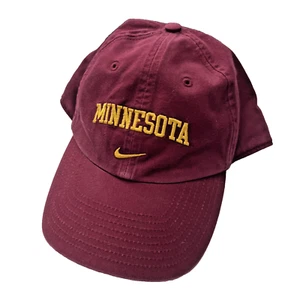 Cappello vintage Minnesota Golden Gophers marrone cinturino nero rosso Nike Center Swoosh - Foto 1 di 8