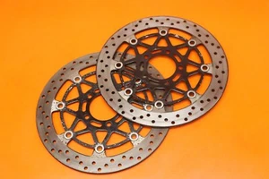 2003-2007 SUZUKI SV1000S OEM STRAIGHT FRONT LEFT RIGHT BRAKE ROTORS DISCS - Picture 1 of 21