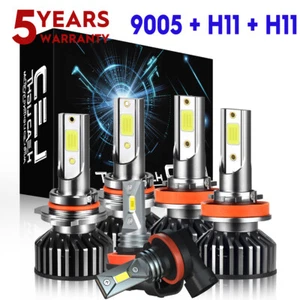 For Toyota Camry Sedan 4-Door 2.5L 3.5L 07-2014 F2 LED Headlight Fog Light Bulbs - Picture 1 of 19