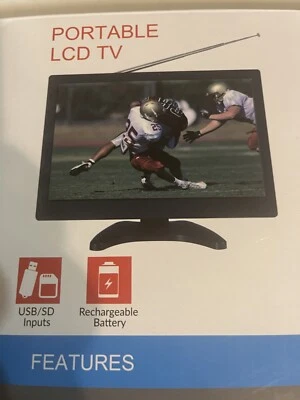 13.3Portable TV LCD Monitor 1280x800 Rechargeable ‎TTV705-14 W/ Base HDMI R/con - Image 1 of 4