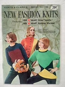 COAT'S & CLARK'S Nuovo FASHION KNITS Modelli di Maglia Libro n. 149 1964 - Foto 1 di 20
