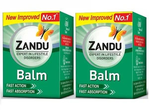 2 X 8ml ZANDU BALM HEADACHE BACKACHE BODYPAIN HERBAL AYURVEDIC FAST PAIN RELIEF - Picture 1 of 1